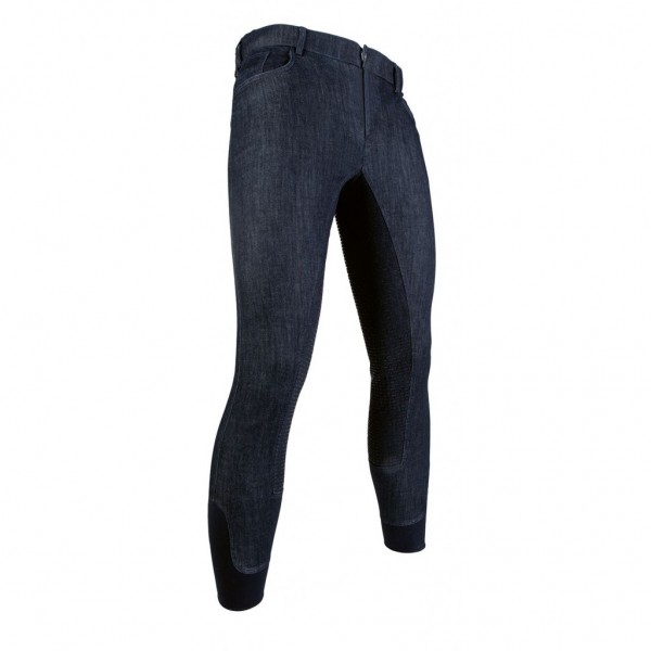 Reithose Herren Denim Silikon Vollbesatz HKM