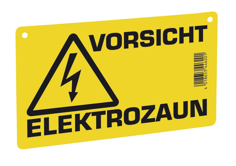 Warnschild - Vorsicht Elektrozaun