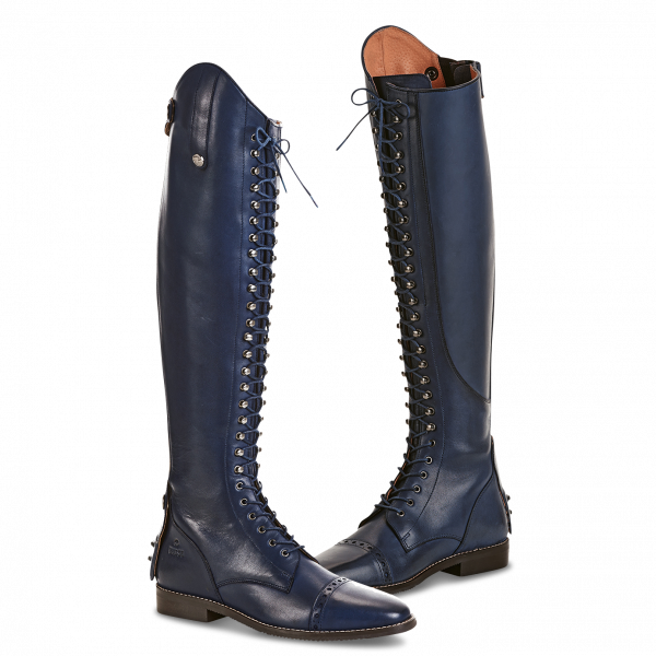 Lederstiefel Laval blau NN Schaft