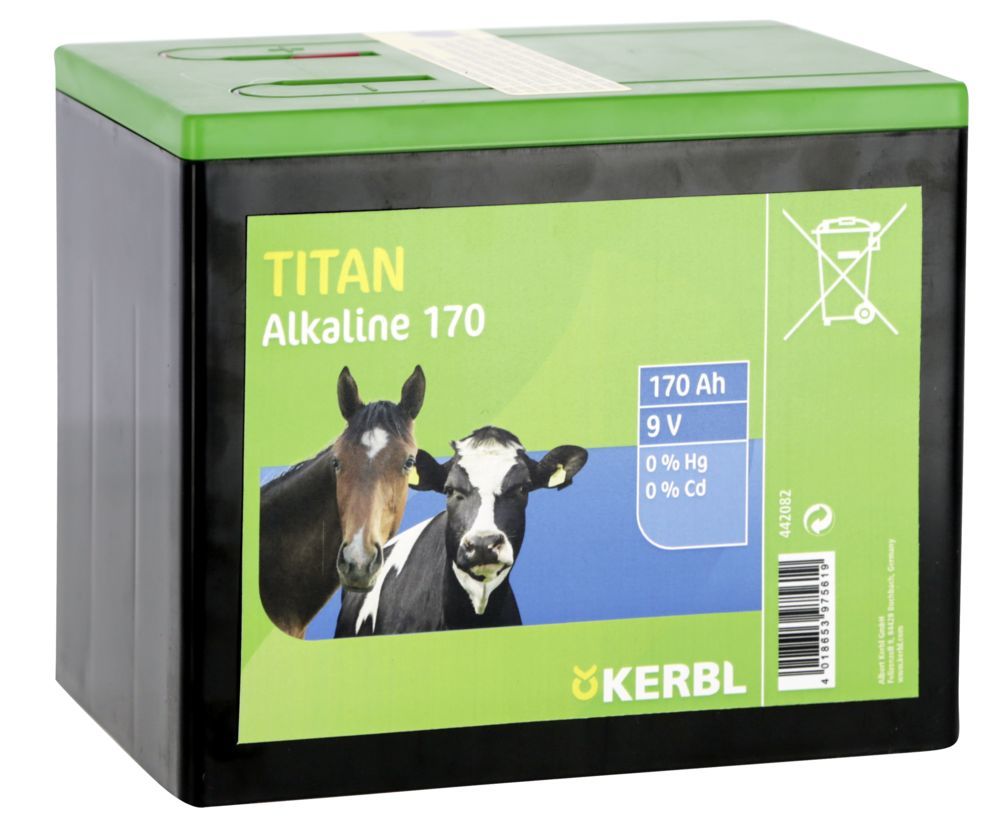 TITAN Alkaline Batterie 9 V, 170 AH