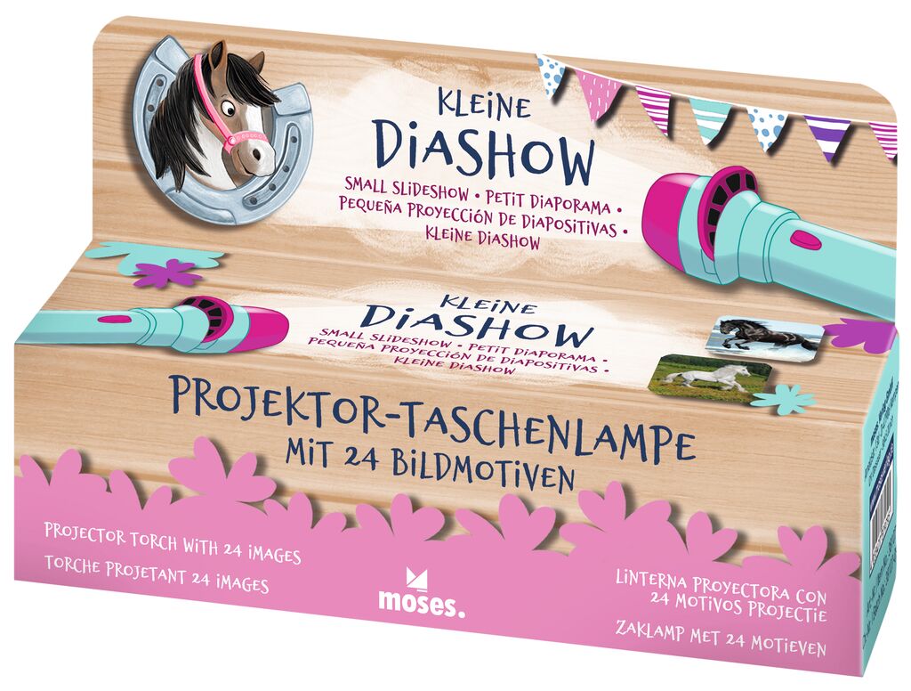 Kleine Diashow Pferde Projektor-Taschenlampe