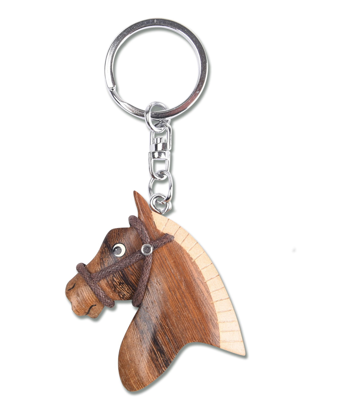 Schlüsselanhänger Pferdekopf, Holz