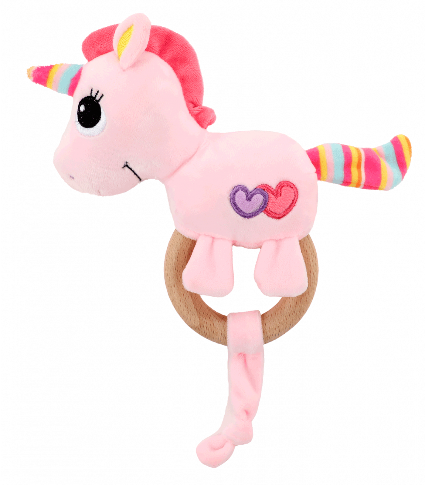 Babyrassel Einhorn mit Beißring