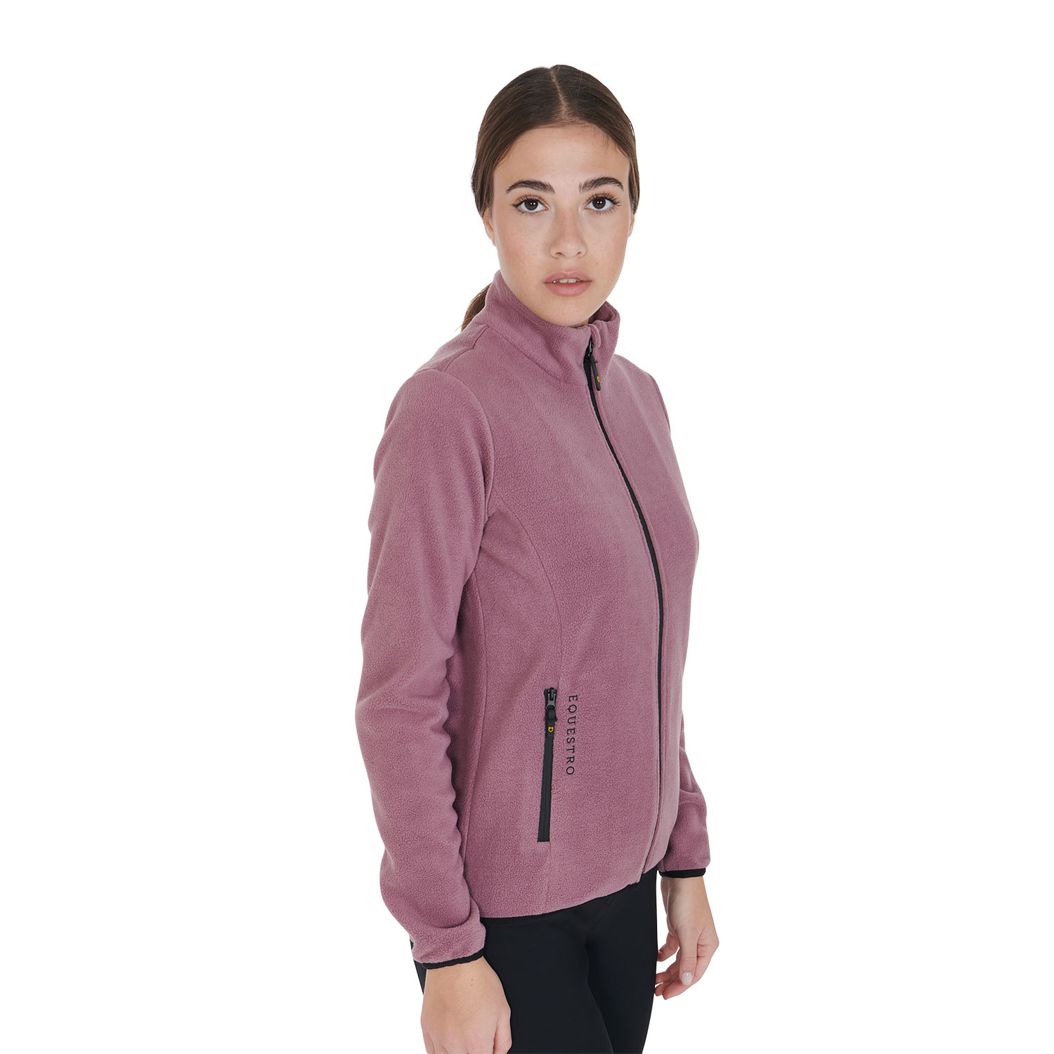 Equestro Fleece-Sweater mit Zip