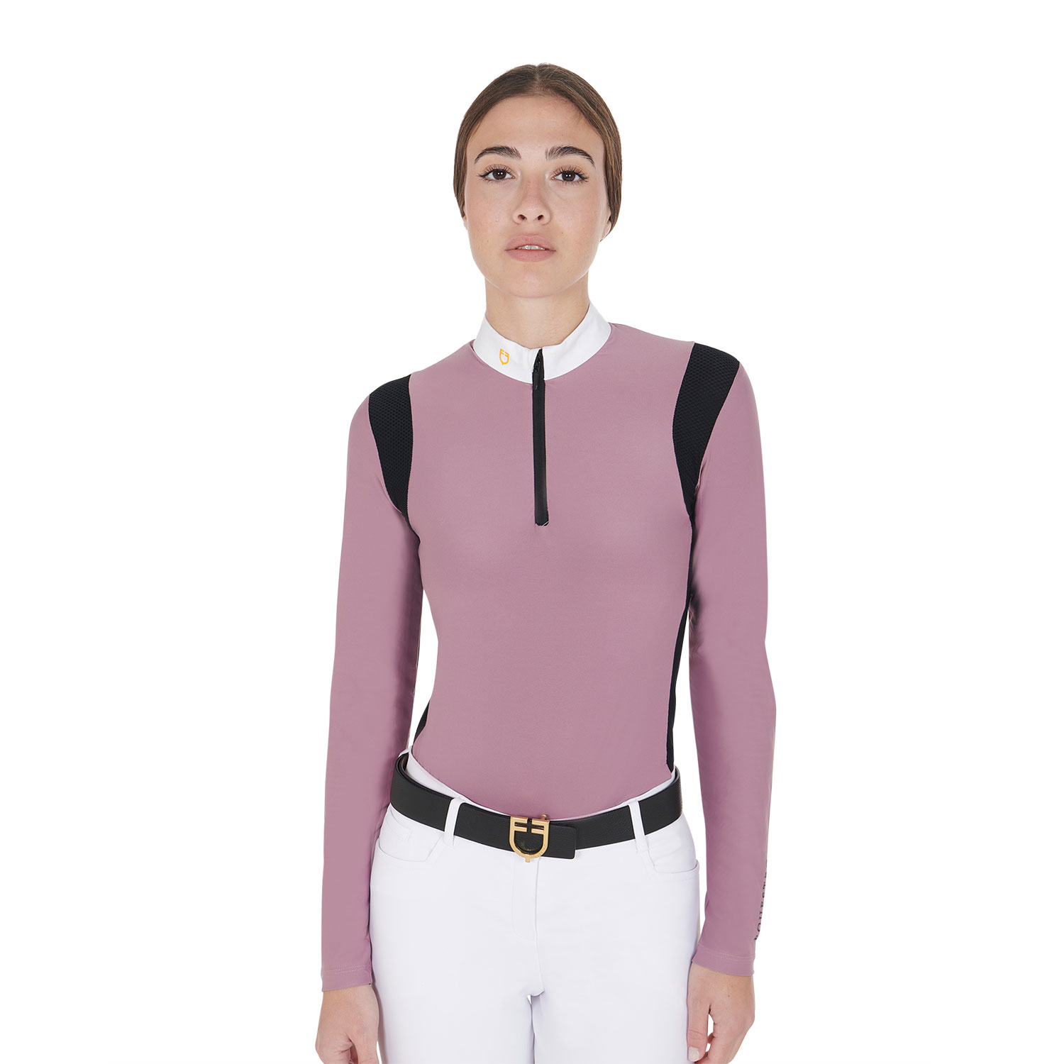 Equestro Turniershirt Jersey Zip, Langarm