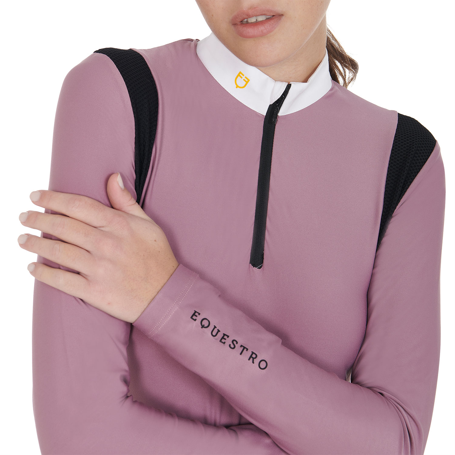 Equestro Turniershirt Jersey Zip, Langarm