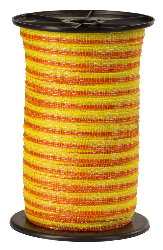 Basic Weidezaun- Band 250m/ 10mm, gelb-orange, 4x 0,16 Niro