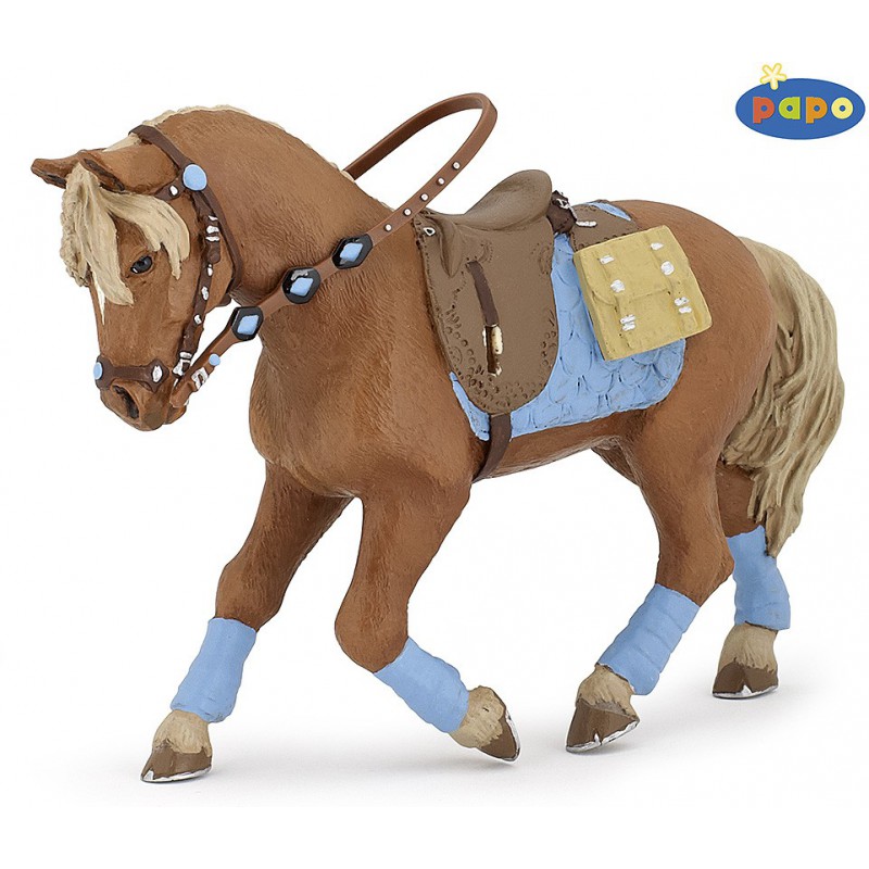 Papofigur Pferd des jungen Reiters