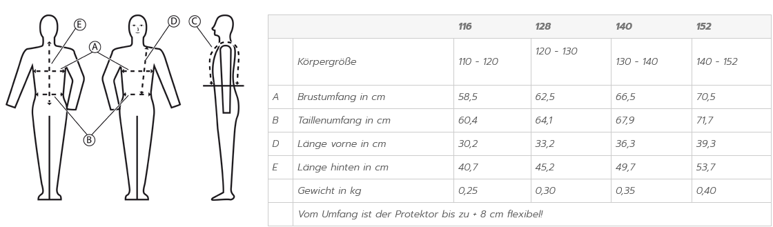 Rückenprotector Kids Ballistic Champion Komperdell