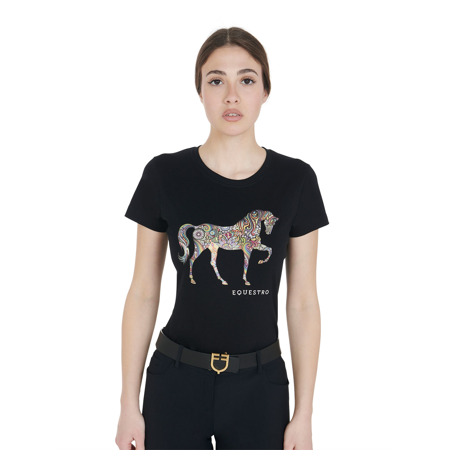 Damen T-Shirt Equestro Cavallino