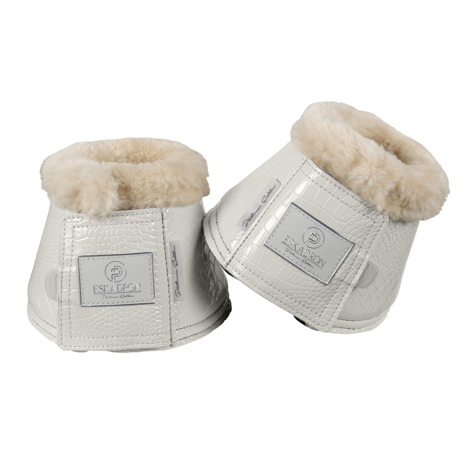 Eskadron Hufglocken Croco FauxFur Platinum