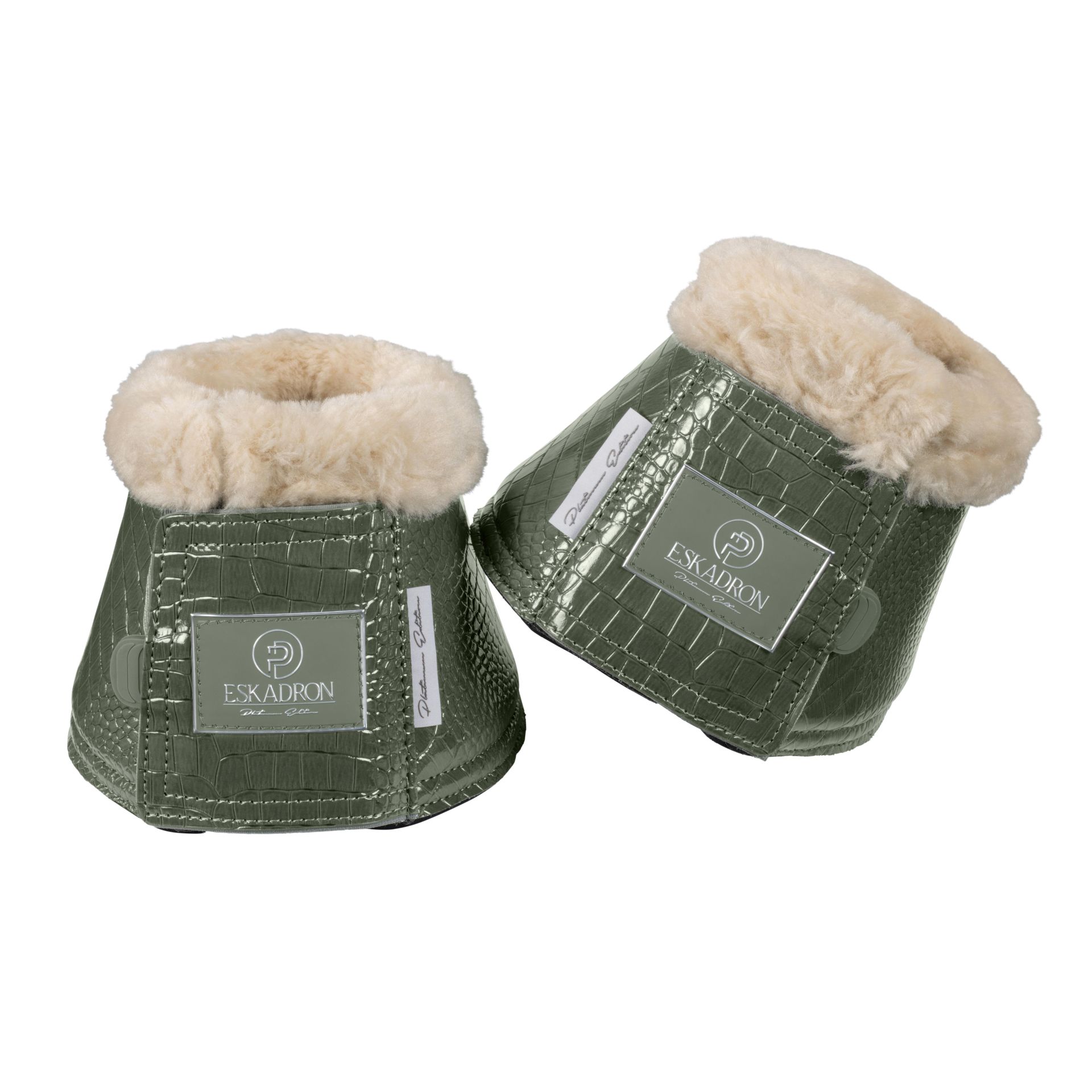 Eskadron Hufglocken Croco FauxFur Platinum