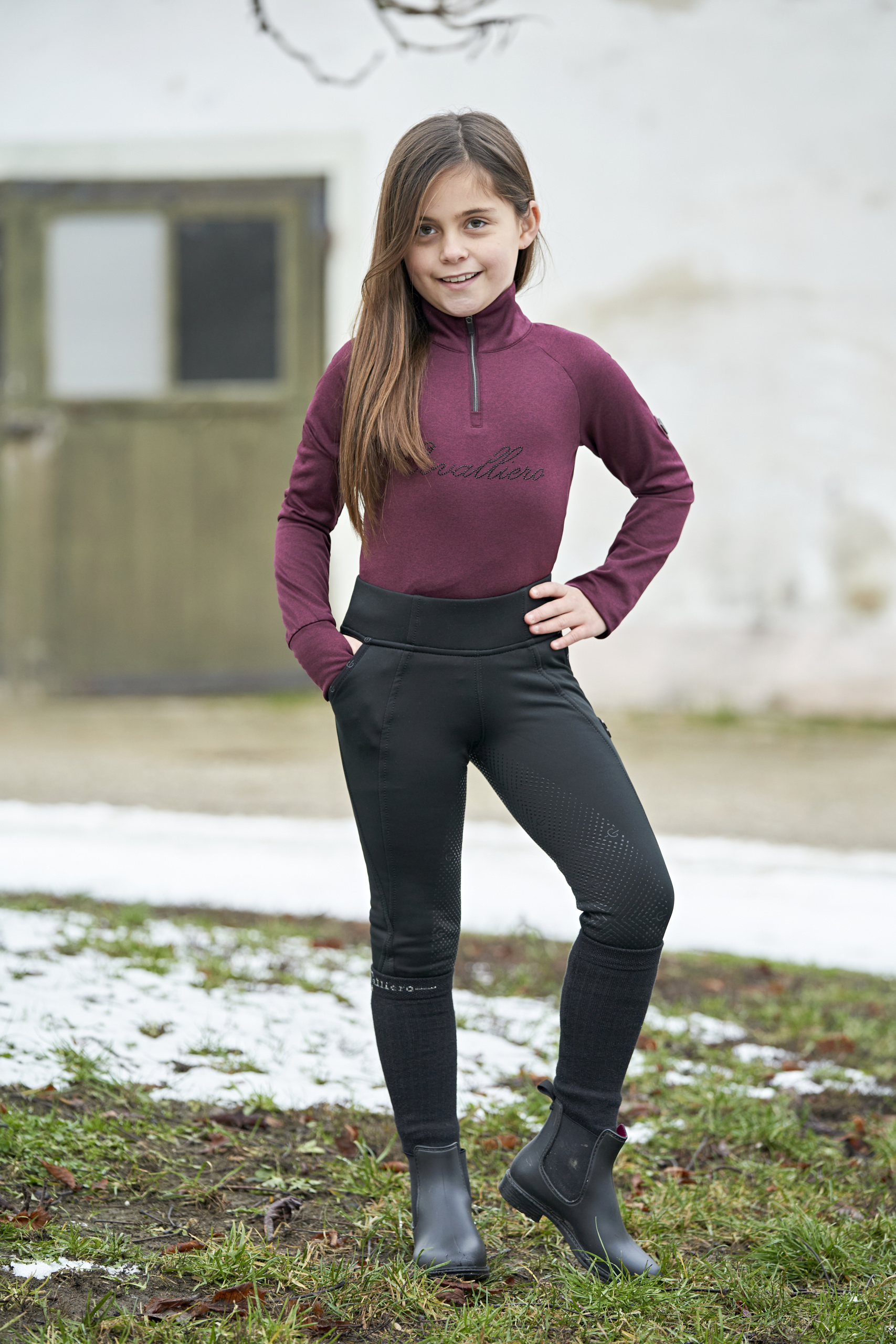 Winter-Reitleggings Kids Silikon- Vollbesatz Covalliero