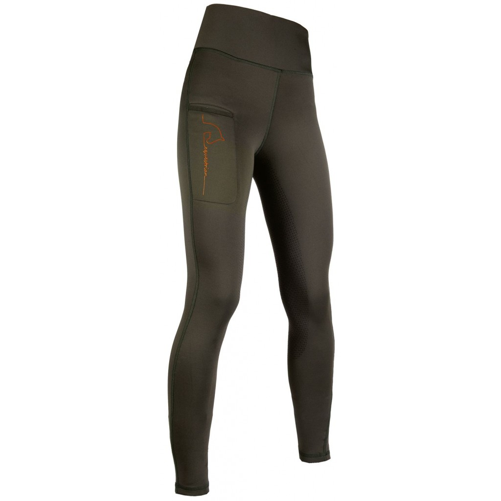 Reitleggings Damen Equestrian Silikon Vollbesatz HKM