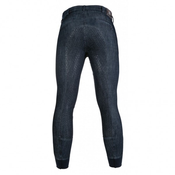 Reithose Herren Denim Silikon Vollbesatz HKM