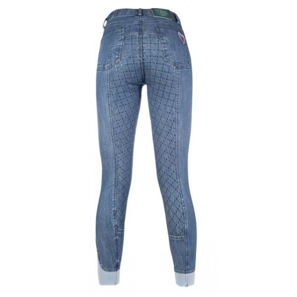   Damen Reithose Patches Denim HKM