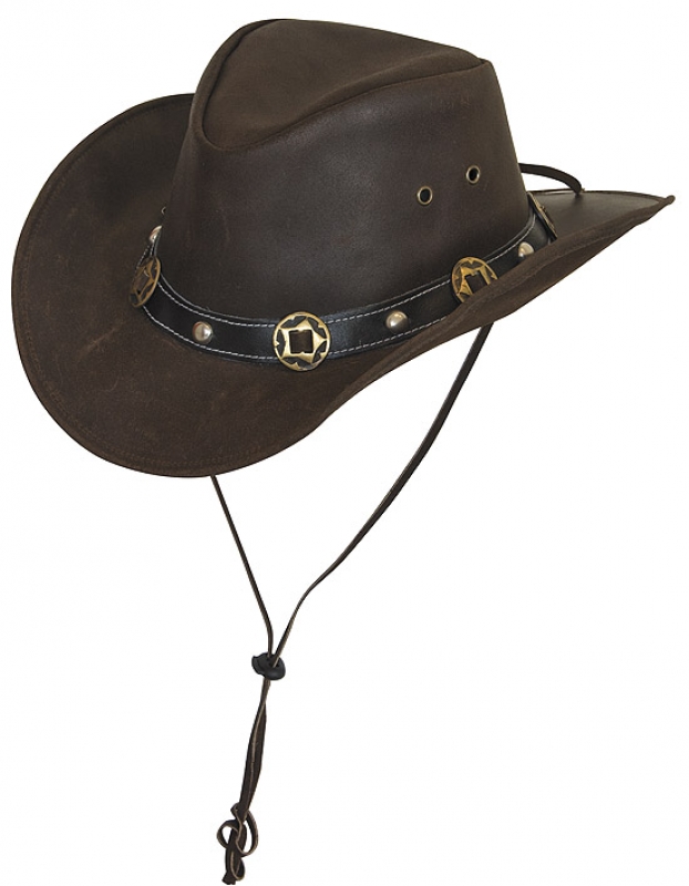 Westernhut Concho Leder