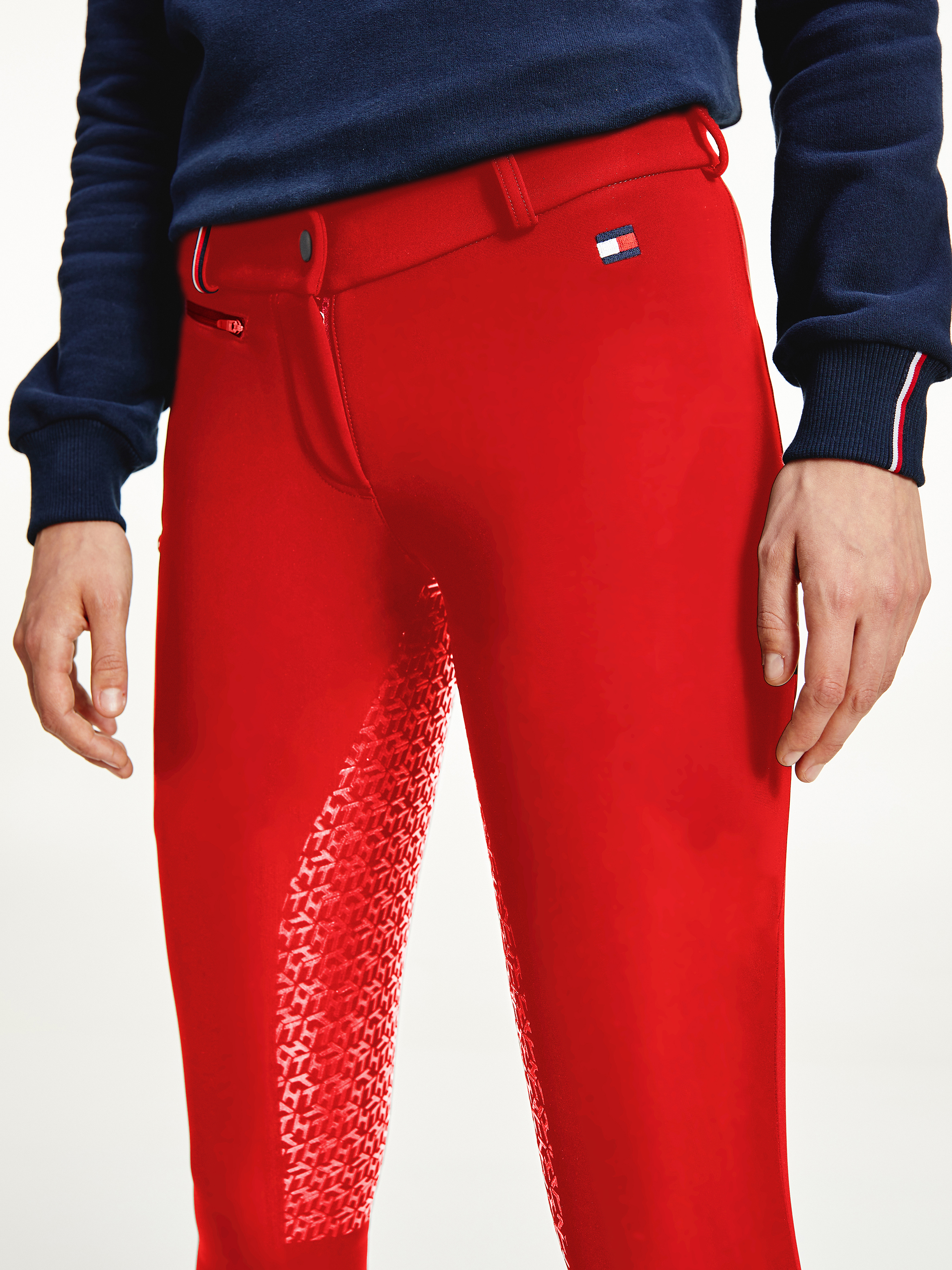 Winter-Reithose Damen Performance Softshell Full Grip Primary Red Tommy Hilfiger