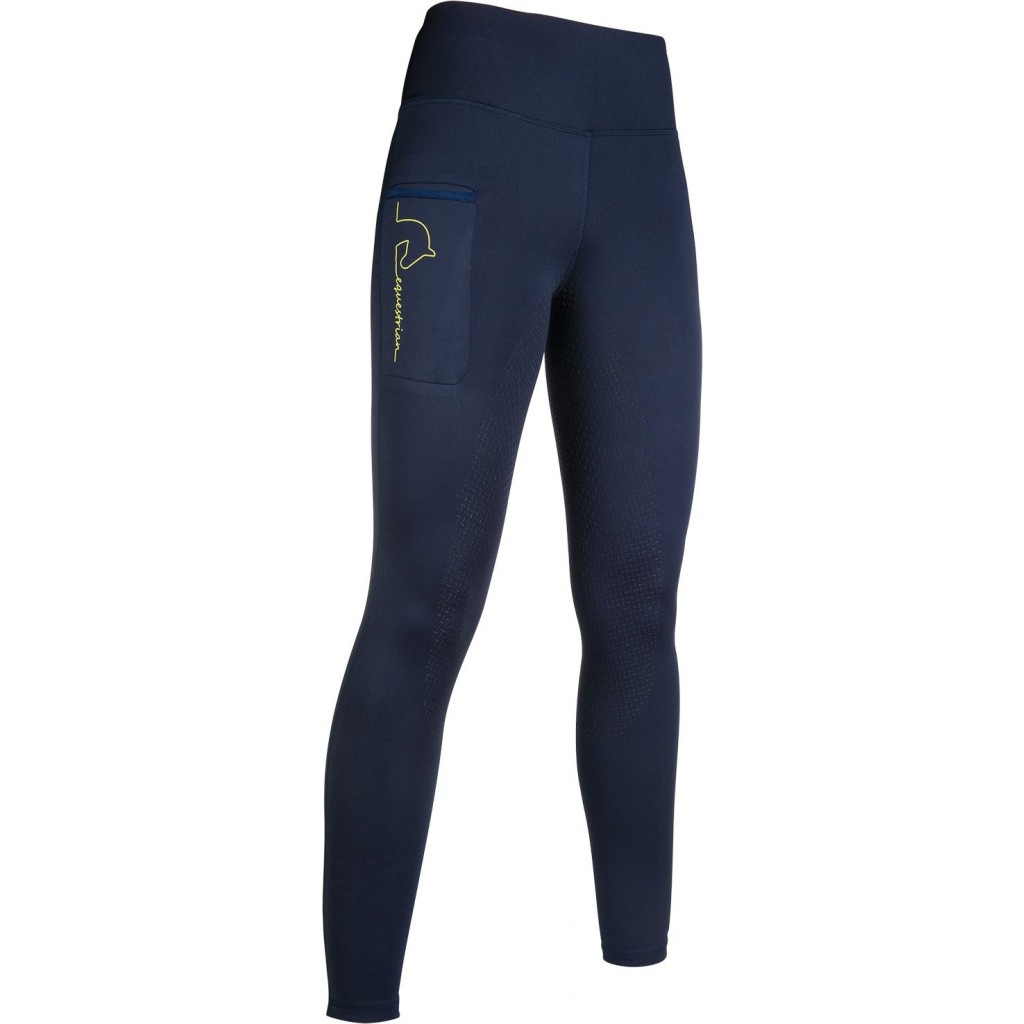 Reitleggings Damen Equestrian Silikon Vollbesatz HKM